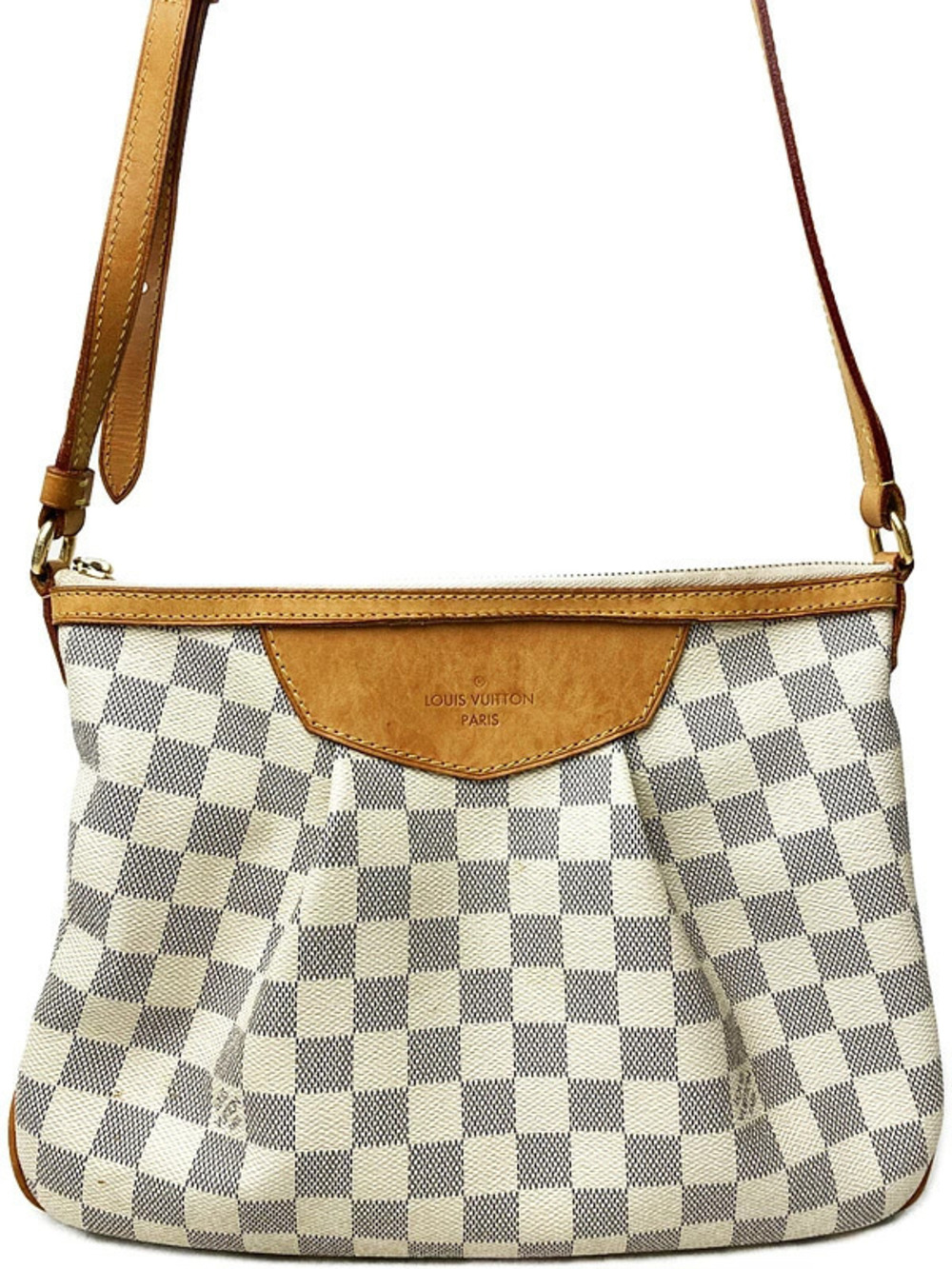 Louis Vuitton Damier Azur White Siracusa Shoulder Bag